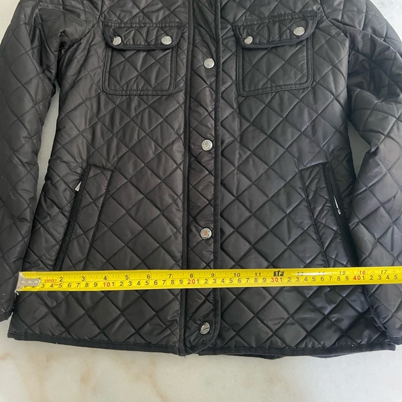 Michael Kors Quilted Black Jacket Puffer Utility Coat Sporty Chic Classic Style - Picture 7 of 10